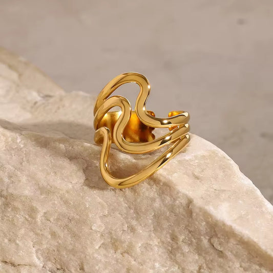 Anello Onda Fluida