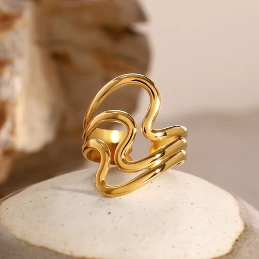 Anello Onda Fluida